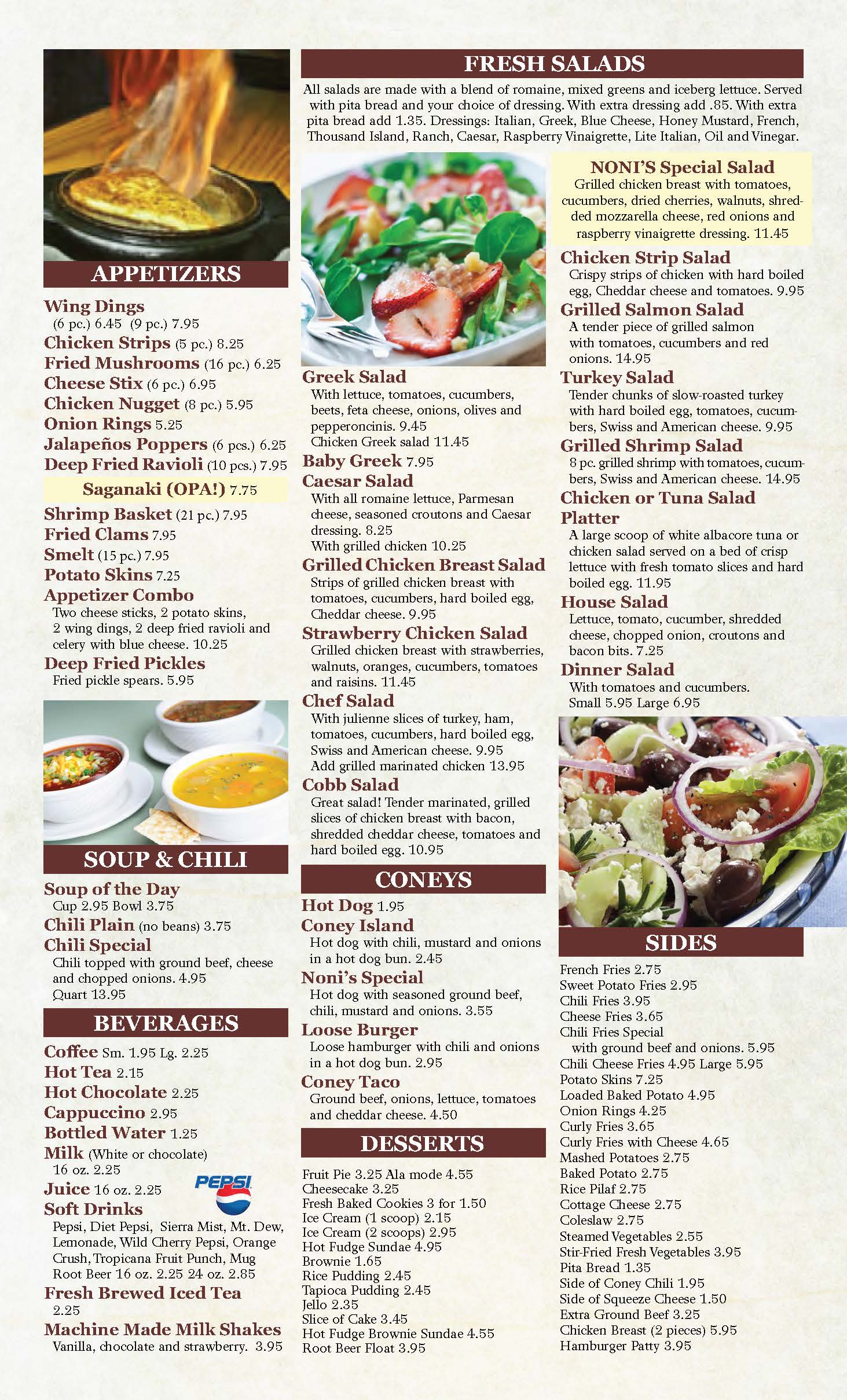 Appetizer & Salads menu